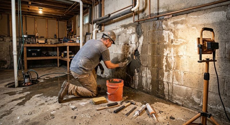 Basement Seepage Repair in Greenville, SC